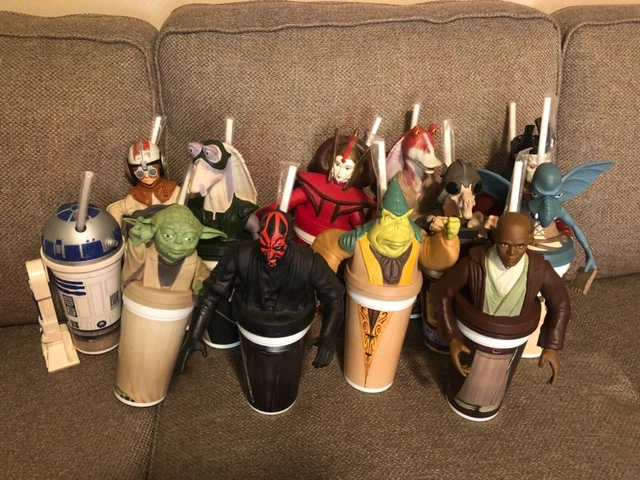 COMPLETE SET 12 Star Wars Cup Toppers Taco Bell KFC Pizza Hut
