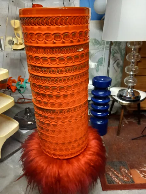 VINTAGE 60er 70er Bodenvase  Orange