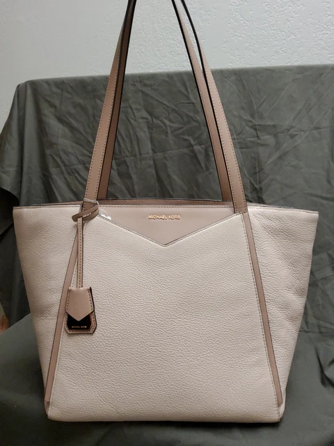 Michael Kors Whitney Large Soft Pink & Fawn Leather Tote Bag