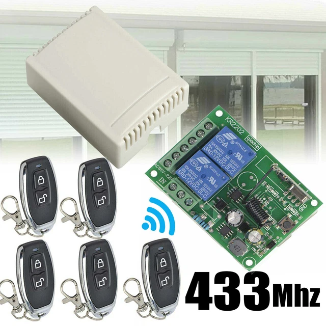 Interruttore telecomando wireless 433 MHz telecomando modulo apriporta set