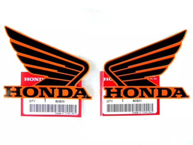 ORIGINAL Honda-CBR Wing Flügel-10cm-SCHWARZ/ORANGE-Sticker-Aufkleber-Repsol 100