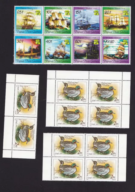 Lot of Stamps of PAPUA NEW GUINEA SHIPS and Hungary Ducks