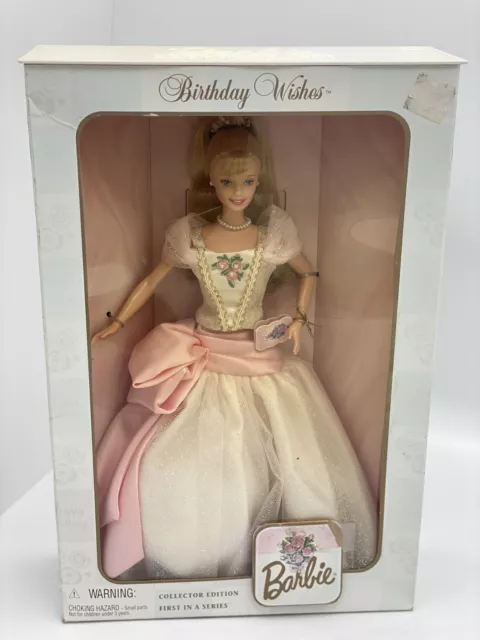 1998 Birthday Wishes Barbie Collector Edition First In A Series Doll Nib