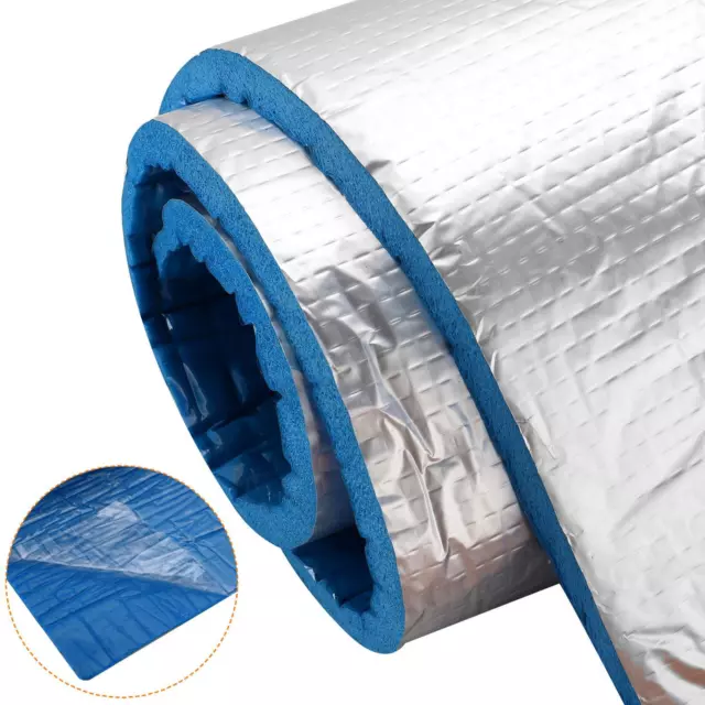 Placa aislante 6,56 ftx1,64ftx0,4 pulgadas barrera térmica hoja de espuma de aluminio azul 3