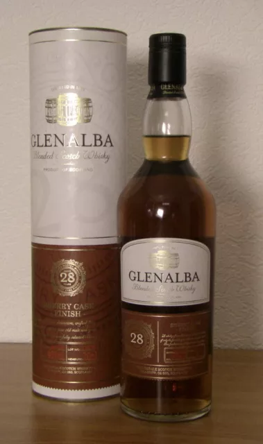 GLENALBA - 28 Jahre - Blended Malt Whisky - Sherry Cask 0,7l in Geschenkbox  EUR 89,00 - PicClick DE