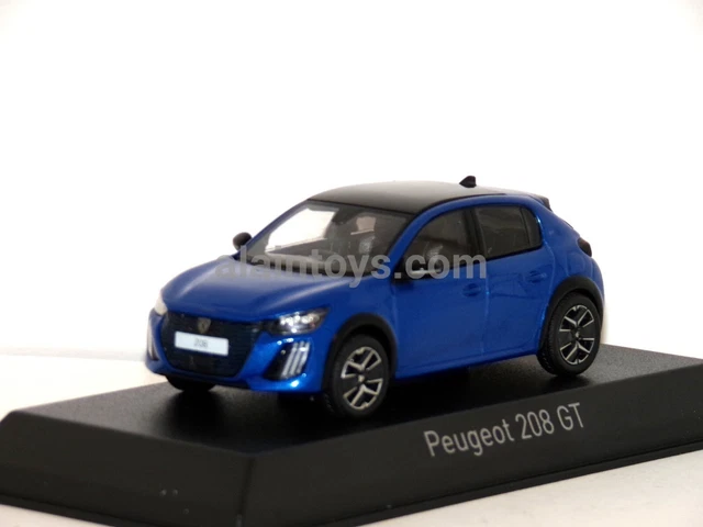 Miniatura Auto Da Collezione Peugeot 208 GT Blu Vertigo 1/43 Norev - Modello In Metallo Con Dettagli Fedeli, 9.5 Cm