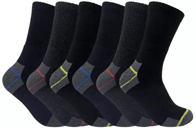 3, 6, 12, 24 Paires Coton Qualite Chaussettes de Travail Lot pour Hommes