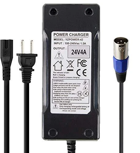 24V 4A Battery Charger for Jazzy, Shoprider, Go-Go Pride IZIP I25 IZIP