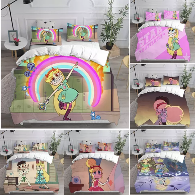 Cosplay Star vs the Forces of Evil 3D Bettwäsche Set Bettbezug Kissenbezug Quilt