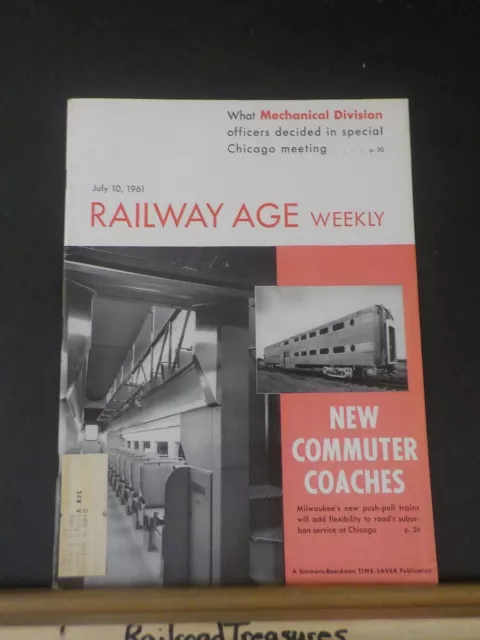 Railway Age 1961 July 10 Weekly New Commuter coaches Milwaukee