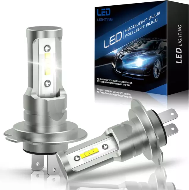 Ampoule LED H7 CSP 16000LM 6500K Blanc, Ampoule LED Pour Phare De Voiture DC 12V