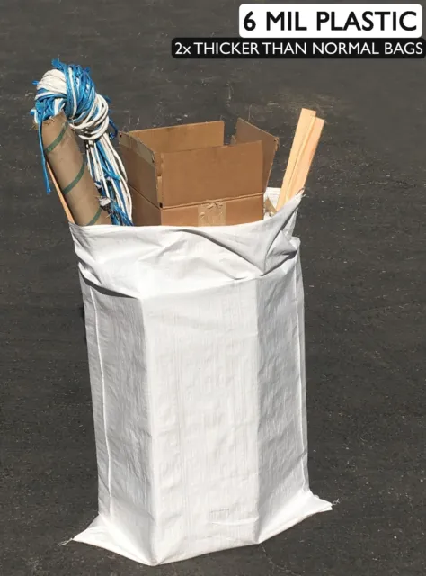 (50) Contractor Bags - 6 Mil - 31" x 45" - Garbage Dumpster Bag Trash Sandbags