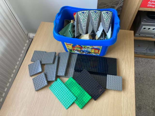 Lot of LEGO Bricks Scenery Baseplates Castle Assorted Pieces Parts Building Job