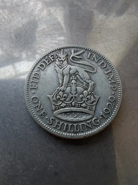 1929 King George V Silver Shilling Fourth Coinage