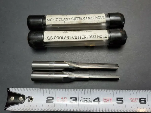 2 New Solid Carbide Straight Flute Step Drill Bit 12mm Machinist G-Drill Cutting