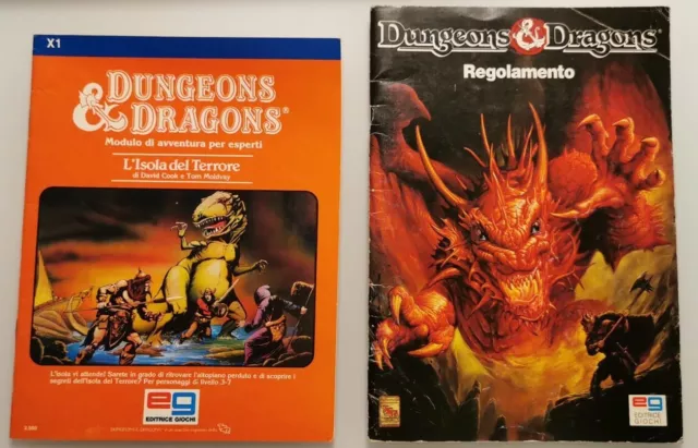 D&D Dungeons & Dragons set base 1991 scatola nera INCOMPLETO 2