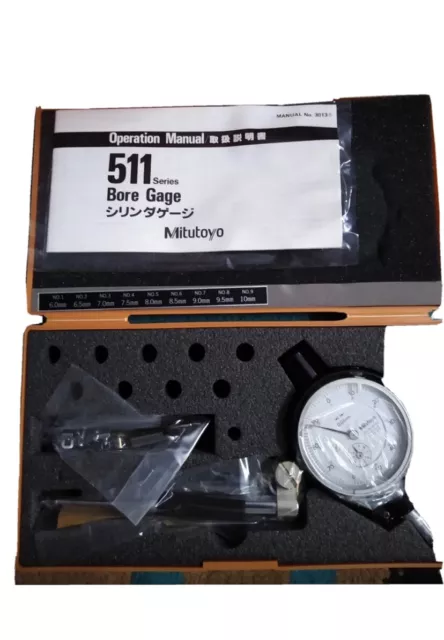 JAPAN MITUTOYO BORE GAUGE 06 - 10mm  WITH DIAL INDICATOR 0.01MM CODE