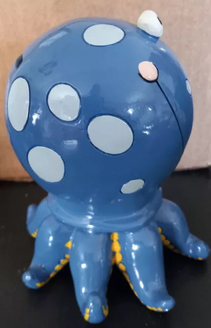 Blue Polka Dot Ceramic Octopus Coin Bank Piggy Bank 6" BY King Max Products 2