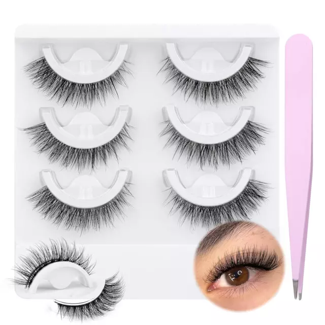 Self Adhesive Eyelashes No Glue Needed False Lashes Natural Look Lash Extensions