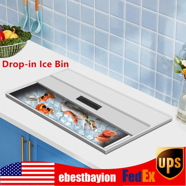 Drop-in Ice Bin Kitchens Ice Chest Whiskey Juice Ice Bin for Cold Wine Beer