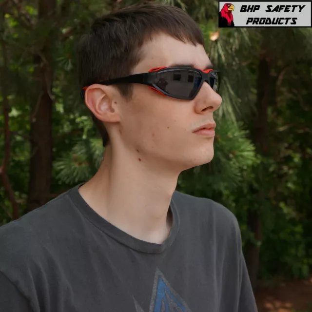 Pyramex Highlander Safety Glasses Gray Anti-Fog Lens Red/Black Frame Sbr5020Dt 3