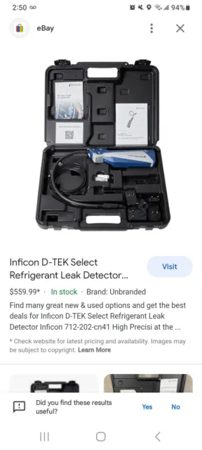 INFICON D-Tek 3 Refrigerant Leak Detector w/ Case | TESTED