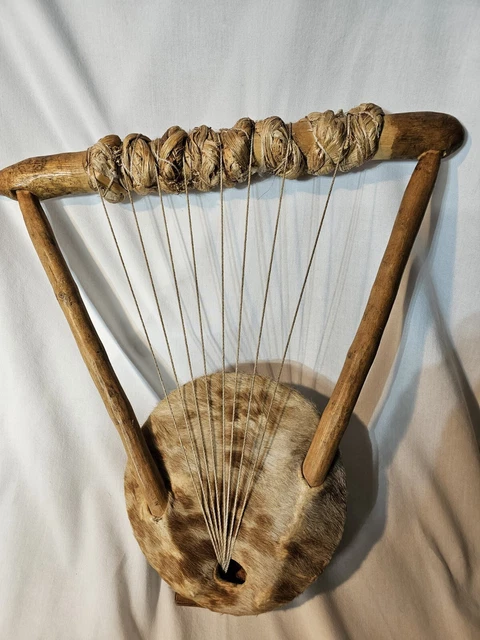 African Ethiopian Krar Stringed Musical Instrument Handmade Excellent Condition 