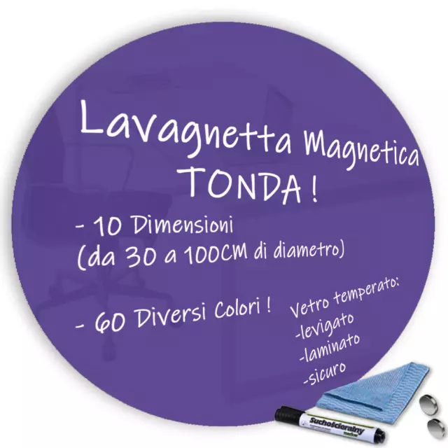 Lavagna Magnetica Lavagnetta Da parete per Ufficio Casa Scuola Cucina Porpora