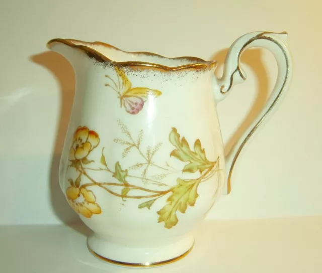 Vntg  Royal Albert 1930's Buttercup Butterfly Bone China Mini Cream Jug Pitcher