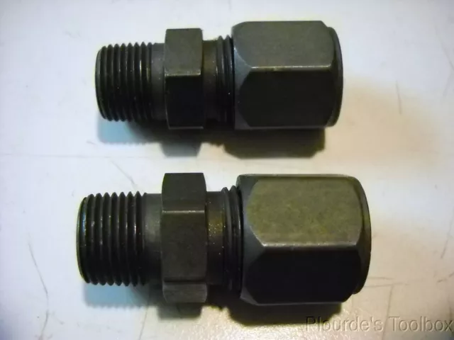 Lot of (2) Parker Ferulok 1/2" BU Male Connector, 8-FBU-S Hydraulic Tube Fitting