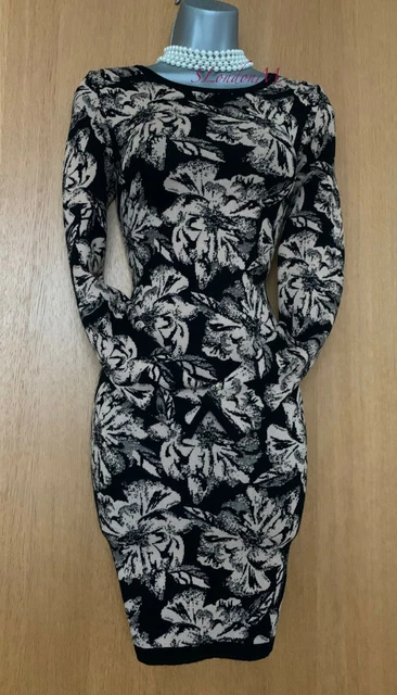 Robe Karen Millen Noire - Détails Maille - Taille 8 - Occasion Très Bon état - Pour Soirée