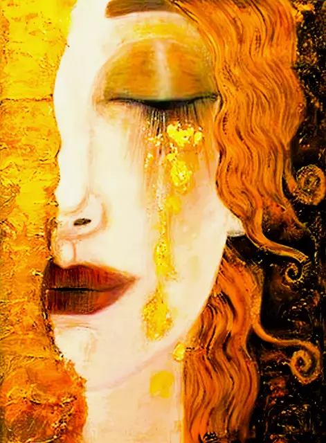 GUSTAV KLIMT CANVAS PICTURE PRINT WALL ART - Freyas Golden Tears