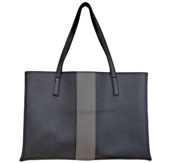 Vince Camuto Genuine Leather Soft Black Pebbled Women's Tote Shoulder Bag Purse