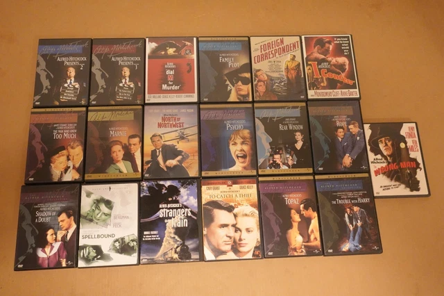 Lot 19 Alfred Hitchcock DVD Psycho, Rear Window, Wrong Man, Strangers On a Train