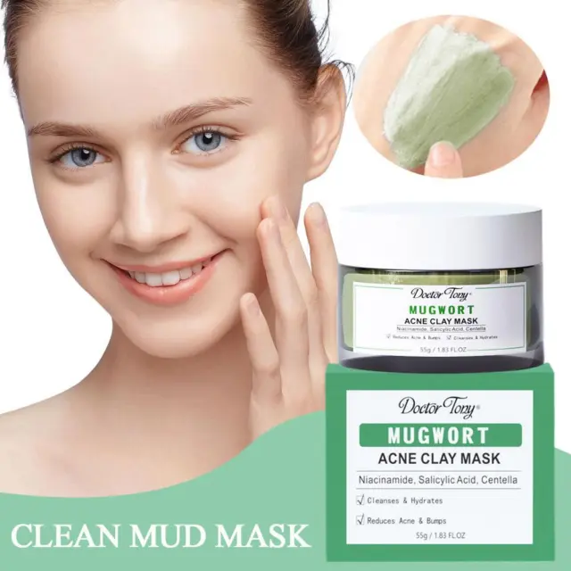 Green Tea Mud Mask Deep Cleanse Mask For Pore Cleansing Moisturizing B1S4