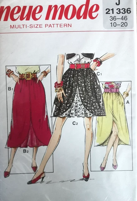 Patron Burda Vintage - Modèle Jupe Longue Ou Mi-longue - Tailles 38 à 42 - Neuf Non Découpé