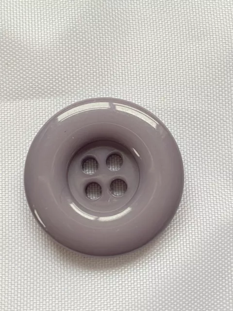 Large Round Acrylic 4-hole 2.5mm Grey Halloween Craft Sewing Buttons Bundle 5pcs