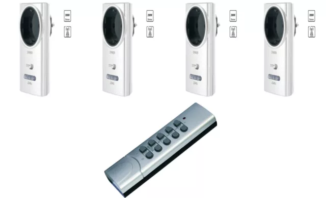 Home Easy  Funk-Dimmer-Set Dimmerset 4 Funkdimmer + Fernbedienung dimmen