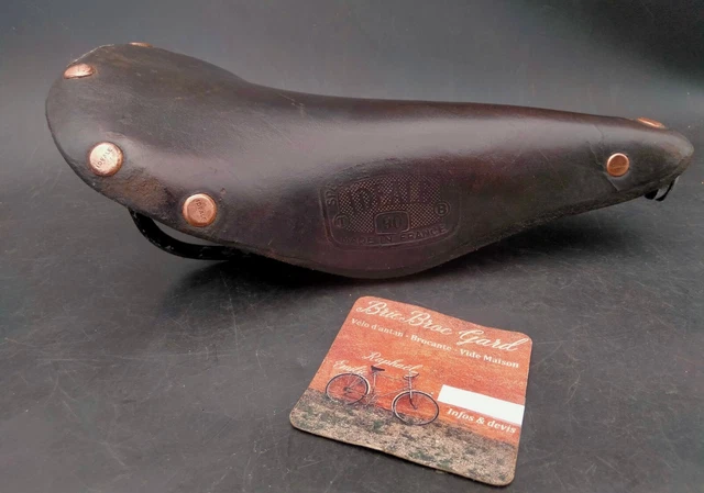 Selle Vélo Course IDEALE TB 90 – Cuir – Compétition – Rodée Main Selon Rébour – France