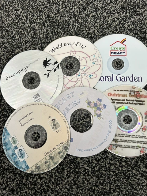 Paquete de papel artesanal CD ROMS (6) joblot para hacer tarjetas