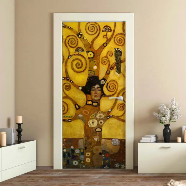 Decorazione adesiva Porta Klimt sticker lavabile pvc varie misure
