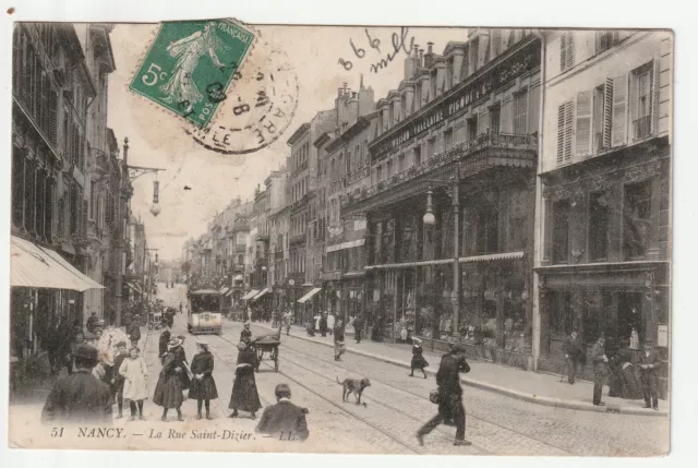 NANCY - Meurthe & Moselle - CPA 54 - St Dizier Street - Maison Vaxelaire Tramway