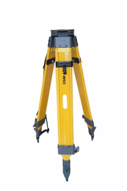Heavy Duty Wooden Tripod Stand Dual Lock Survey Instrument ,Total Station Level 2