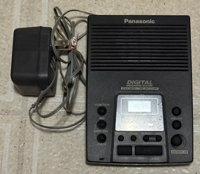 Panasonic Kx-Tm100B Digital Answering Machine System Black Tested 2