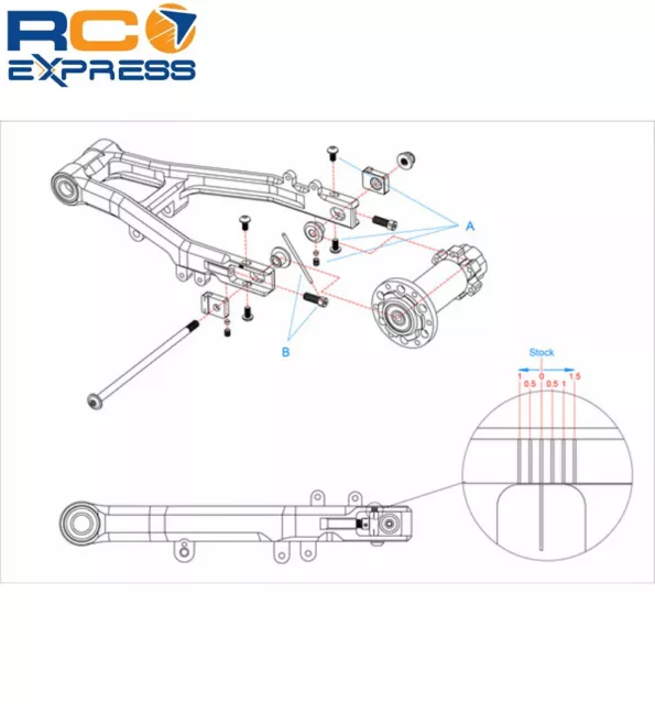 Hot Racing Losi Promoto MX Aluminum Chain Tension Swing Arm LPC56XHA08 3