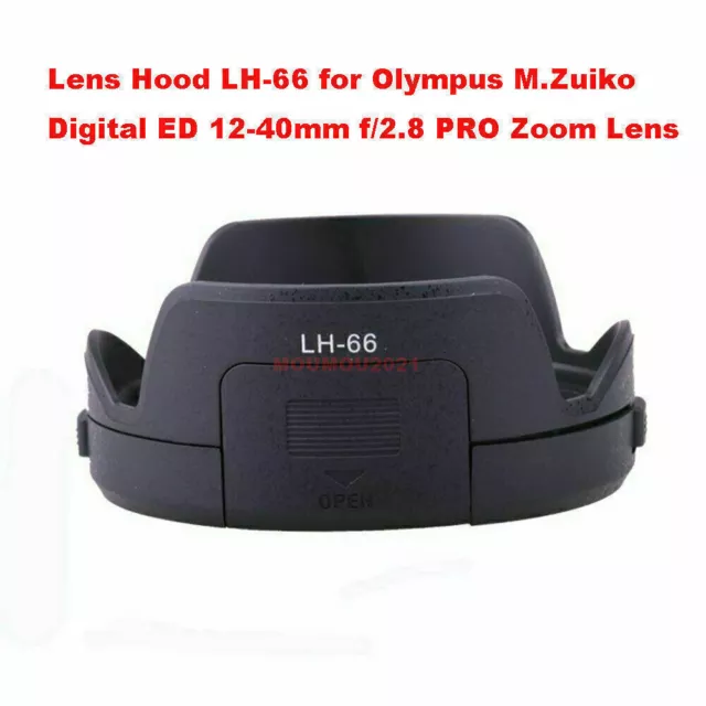 Black Lens Hood LH-66 for Olympus M.Zuiko Digital ED 12-40mm f/2.8 PRO Zoom Lens