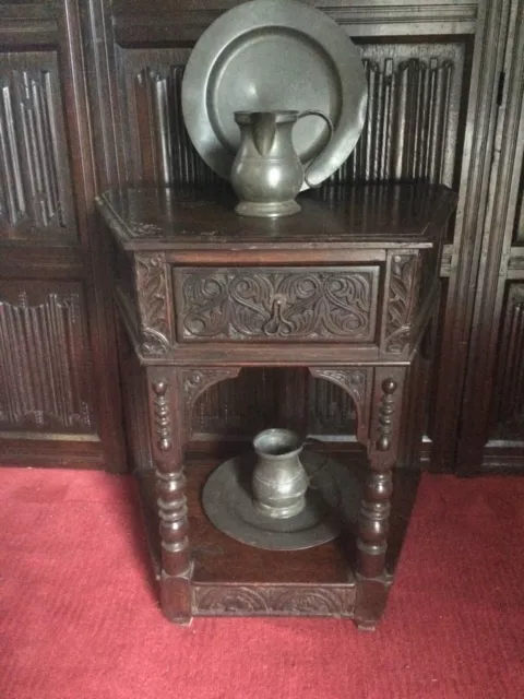 A  Victorian side table/ hall table c 1890 in the Carolean  credence style