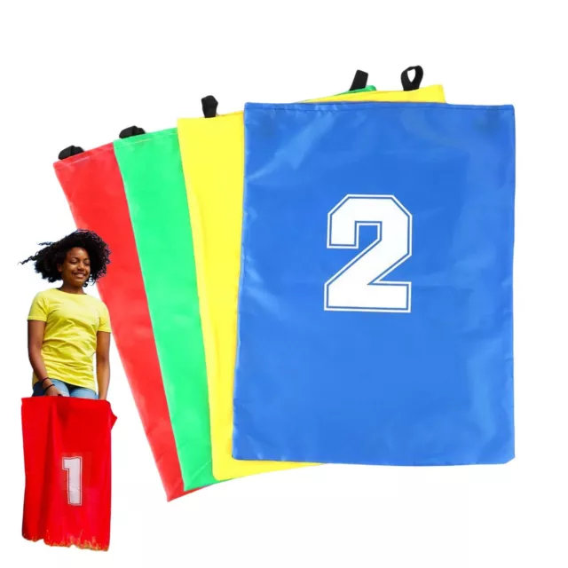 Kids Jumping Bag Sack Race 4pcs Set Party Family Outdoor Garden Games Sports Day 2