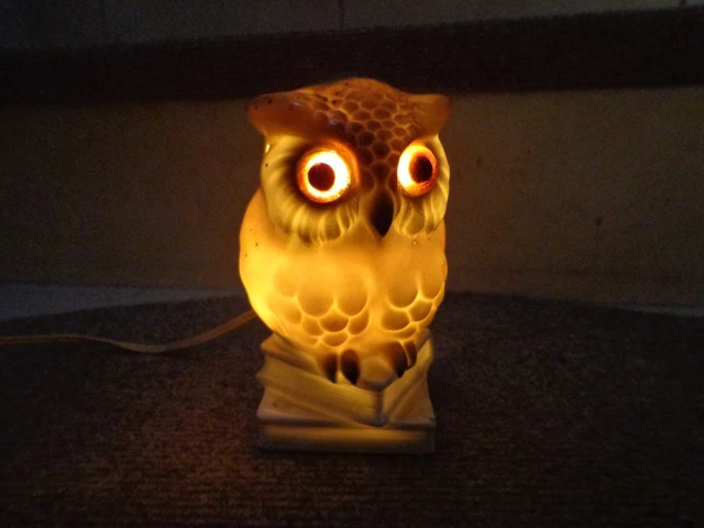 Rauchverzehrer schöne kleine Eule, ca. 14 cm hoch, ca .50 / 60 er Jahre VINTAGE