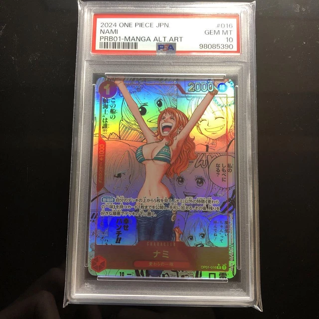 PSA 10 NAMI OP01-016 Manga Alt Art ONE PIECE Card The Best 